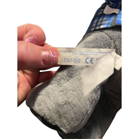 Build-A-Bear Workshop Kids Grey Blue Oliver Raccoon Plush Toy - Picture 4 of 9